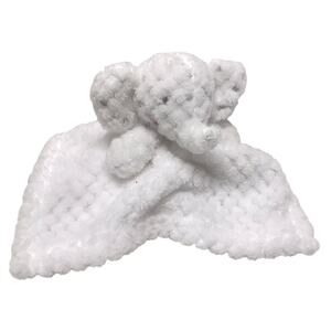 White Elephant Lovey Security Blanket Baby Plush Soft INF INC Blankie Textured